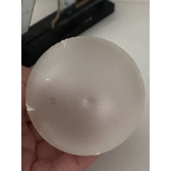 Vintage Blown Frosted Glass Christmas Tree Ball Ornament Marked Columbia on Top - Picture 7 of 16